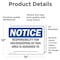 Signmission Responsibility For Housekeeping Area Custom, 14 in W x Rectangle, Vinyl Decal OS-2PACK-NS-D-1014-L-16473 - alternate 3